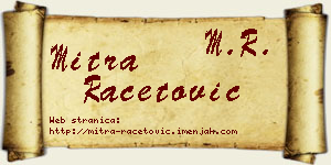Mitra Račetović vizit kartica
